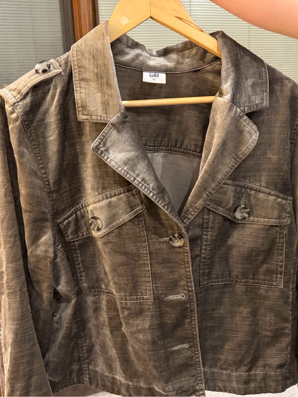 CABI Sunday Topper velvet jacket